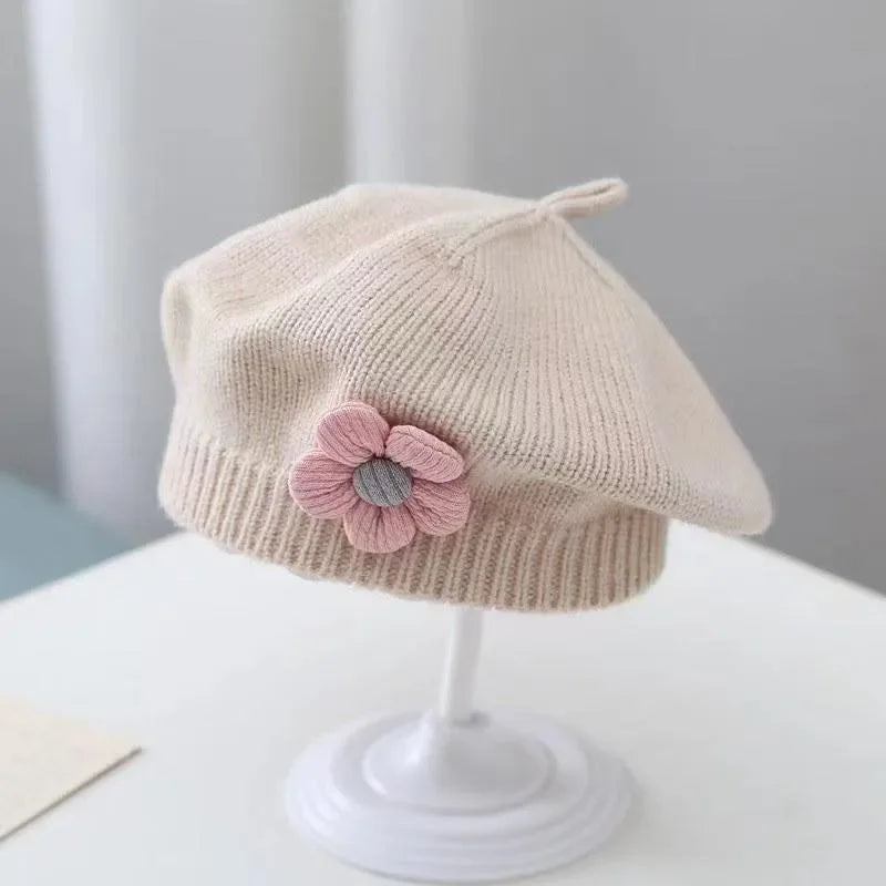 Flower Baby Beret Knitted