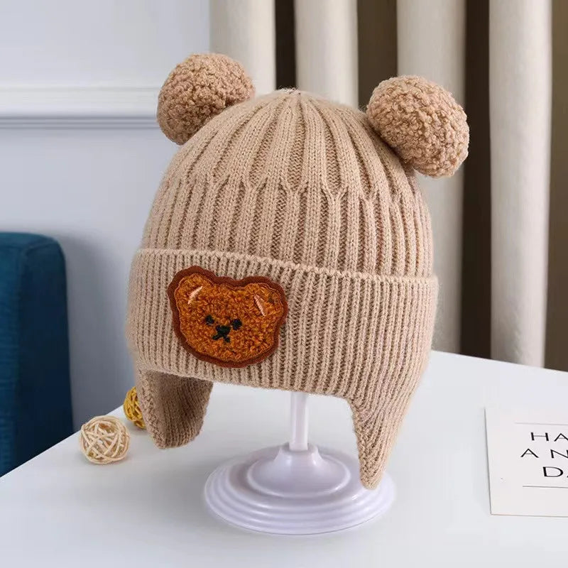 Baby Wool Hat Cute Bear