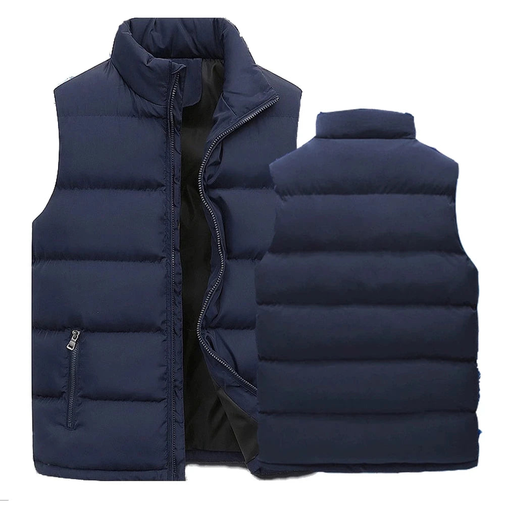 Mens Vest Jacket Warm Sleeveless