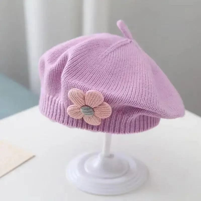 Flower Baby Beret Knitted