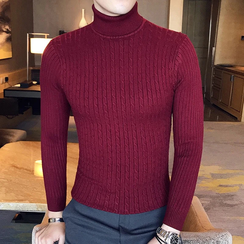 2025 New Men's High Neck Sweater