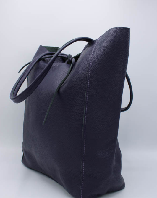 Tas Shopper Leder - Purple