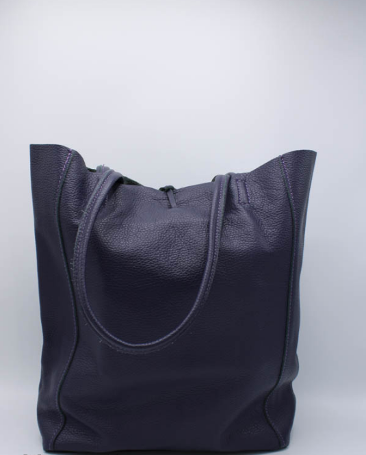 Tas Shopper Leder - Purple