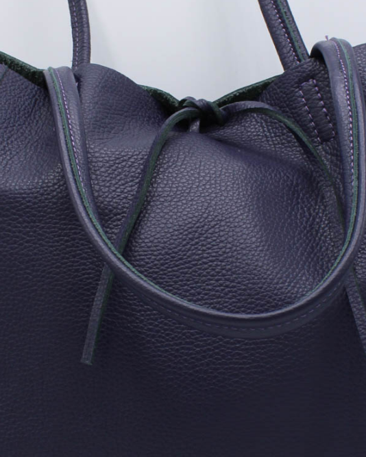 Tas Shopper Leder - Purple