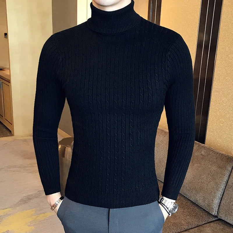 2025 New Men's High Neck Sweater