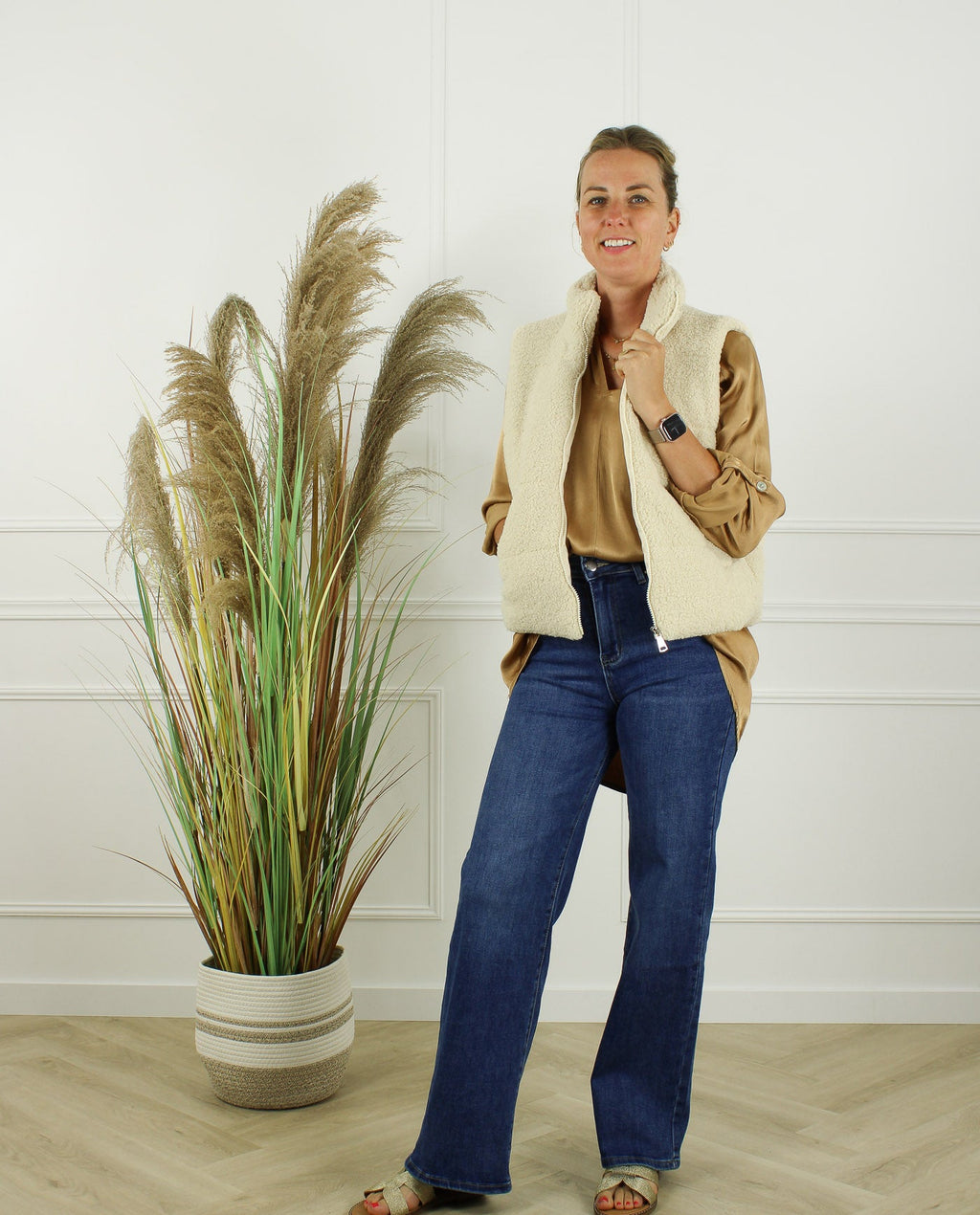 Borg Gilet Belissa – Licht Beige