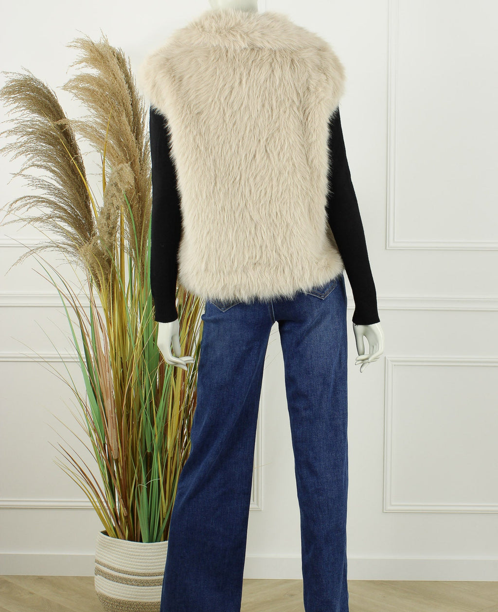 Faux Fur Gilet Tess – Licht Grijs