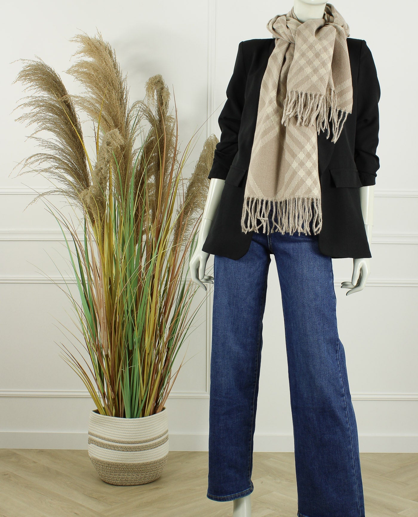 Sjaal Merel - Licht Taupe