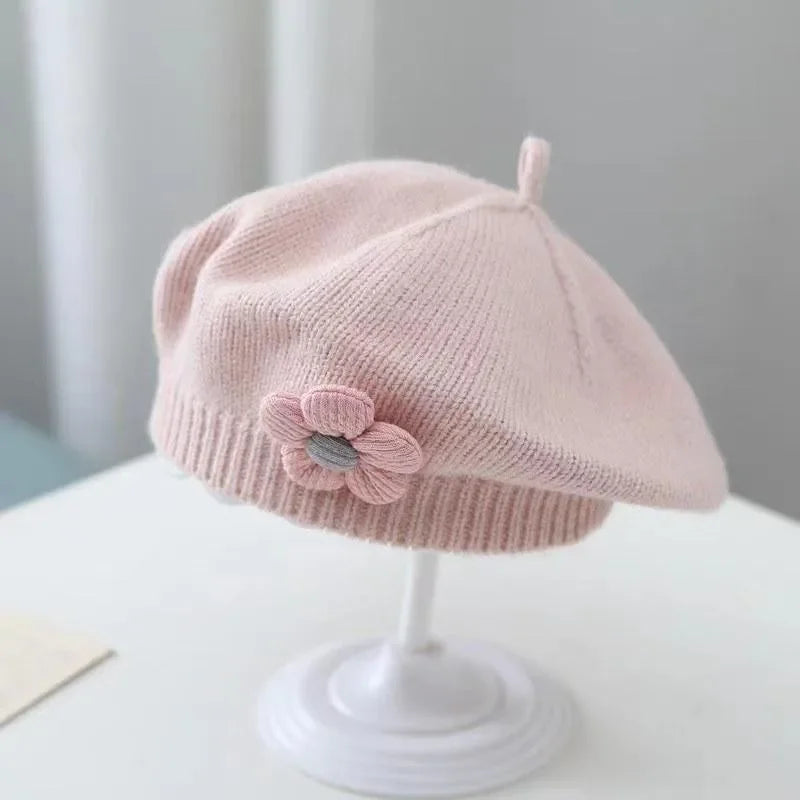 Flower Baby Beret Knitted