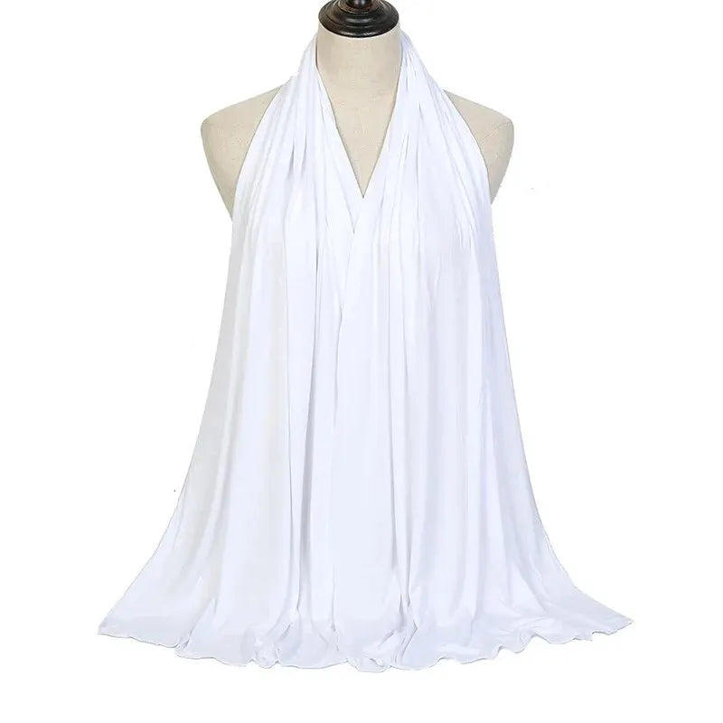 Modal Cotton Jersey Hijab Scarf Long Muslim Shawl Plain Soft Turban Tie Head Wraps For Women Africa Headband 170x60cm
