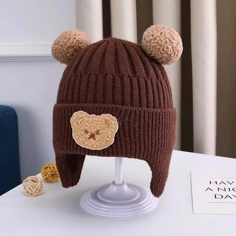 Baby Wool Hat Cute Bear